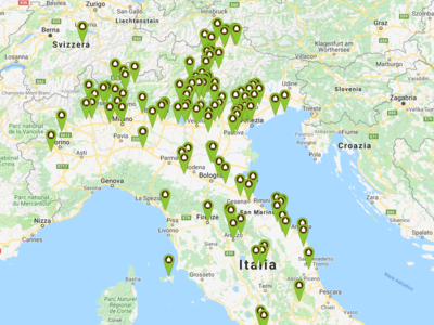mappa cartina italia case in legno