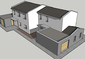 FaberPlan - Bifamiliare in legno in corso di realizzazione