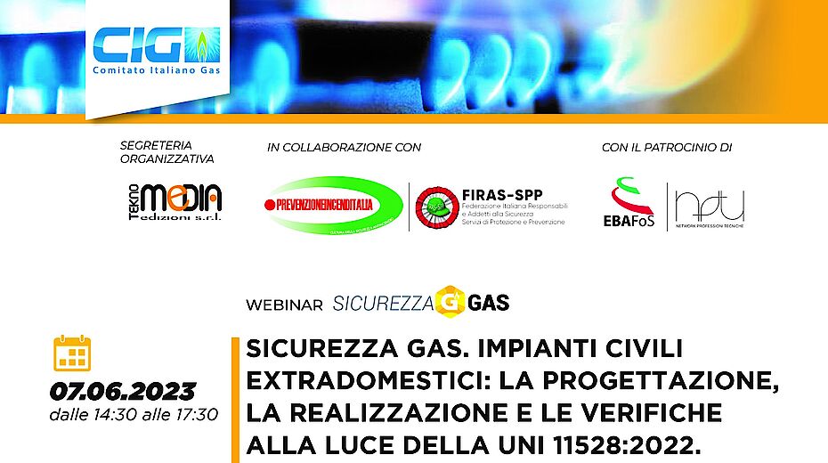 WEBINAR - La nuova UNI 11528:22 - Impianti gas oltre i 35 kW