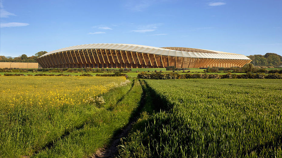 lignius, case in legno, case prefabbricate in legno, zaha hadid architects, ecopark stadium, eco park stadium, stadio, stadio in legno