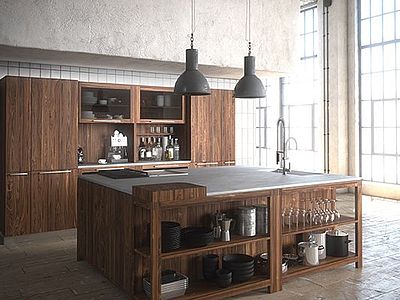 La cucina in legno
