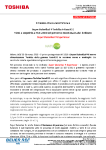 Comunicato stampa TOSHIBA Super Daiseikai 9