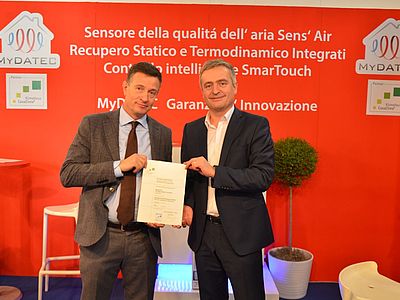 Targa Partner CasaClima e etichetta Qualità VMC per MyDATEC